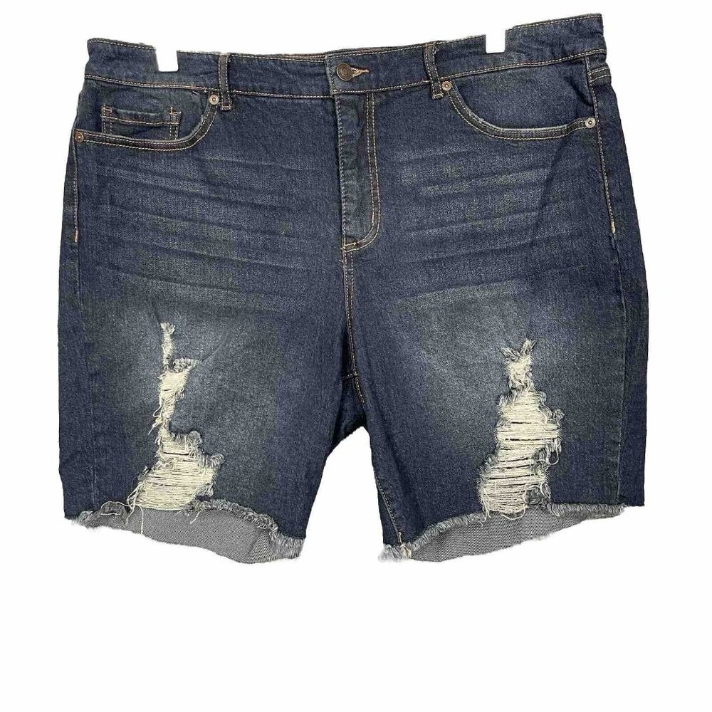 Sofia Vegara Shorts Womens 16 Blue Jeans Denim Gabriella‎ Bermuda Distressed